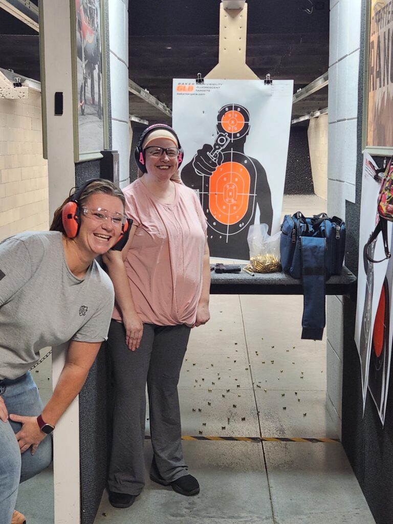 ladies night shooting at Base Outfitters Range